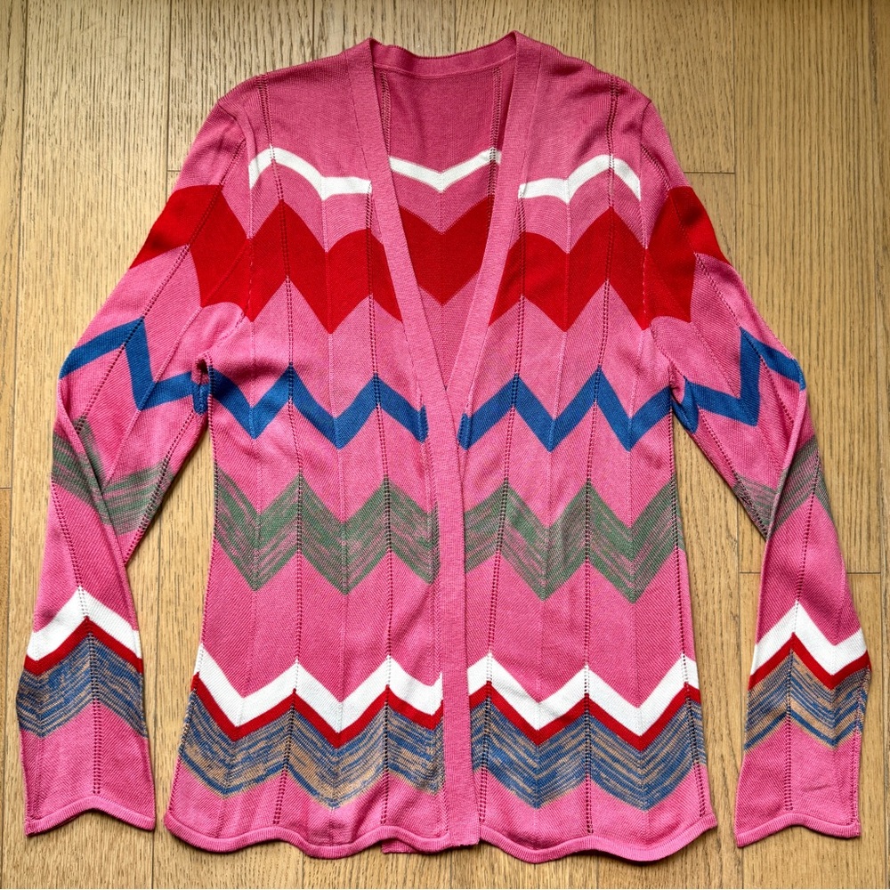 Pink Zig Zag Light Cardigan NWT - Size S